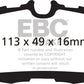 EBC 10-14 Ford Mustang 3.7 Redstuff Rear Brake Pads