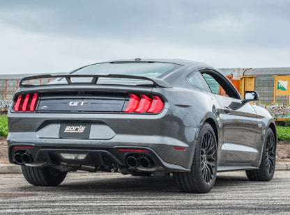 Borla 18-19 Ford Mustang GT 5.0L 2.5in S-Type Exhaust w/o Valves (Rear Section Only) - Black Chrome - Graveyard Performance