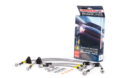 Goodridge 89-91 Honda Civic/CRX (w/Rear Drum) Stainless Steel Brake Line Kit - Graveyard Performance
