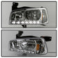 xTune Dodge Charger 06-10 1Pc LED Crystal Headlights Chrome HD-ON-DCH05-1PC-LED-C