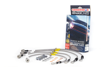 Goodridge 17-20 Honda Civic Si (Si Model Only) Stainless Steel Brake Line Kit - Graveyard Performance