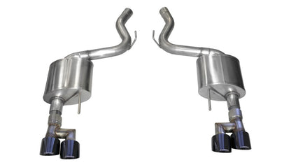 Corsa 18-19 Ford Mustang 5.0L 3in Touring Axle-Back Dual Rear Exit w/ 4in Black PVD Pro-Seri - Graveyard Performance