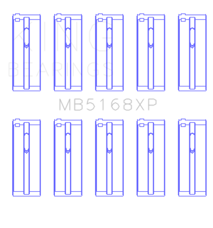 King Engine Bearings Honda H22 50mm Journal Crankshaft Main Bearing Set (Size .25) - Graveyard Performance