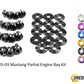 Ford Mustang (2005-2009) Titanium Dress Up Bolts Partial Engine Bay Kit - DressUpBolts.com