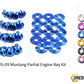 Ford Mustang (2005-2009) Titanium Dress Up Bolts Partial Engine Bay Kit - DressUpBolts.com