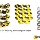 Ford Mustang (2005-2009) Titanium Dress Up Bolts Partial Engine Bay Kit - DressUpBolts.com