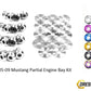 Ford Mustang (2005-2009) Titanium Dress Up Bolts Partial Engine Bay Kit - DressUpBolts.com