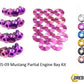 Ford Mustang (2005-2009) Titanium Dress Up Bolts Partial Engine Bay Kit - DressUpBolts.com