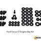 Ford Focus ST (2011-2014) Titanium Dress Up Bolt Engine Bay Kits - DressUpBolts.com