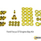Ford Focus ST (2011-2014) Titanium Dress Up Bolt Engine Bay Kits - DressUpBolts.com