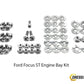 Ford Focus ST (2011-2014) Titanium Dress Up Bolt Engine Bay Kits - DressUpBolts.com