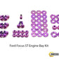 Ford Focus ST (2011-2014) Titanium Dress Up Bolt Engine Bay Kits - DressUpBolts.com
