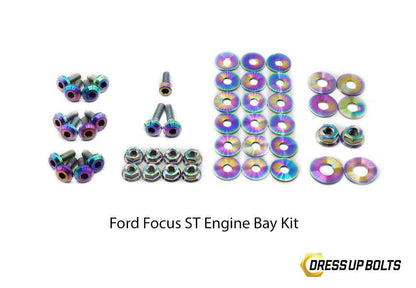 Ford Focus ST (2011-2014) Titanium Dress Up Bolt Engine Bay Kits - DressUpBolts.com