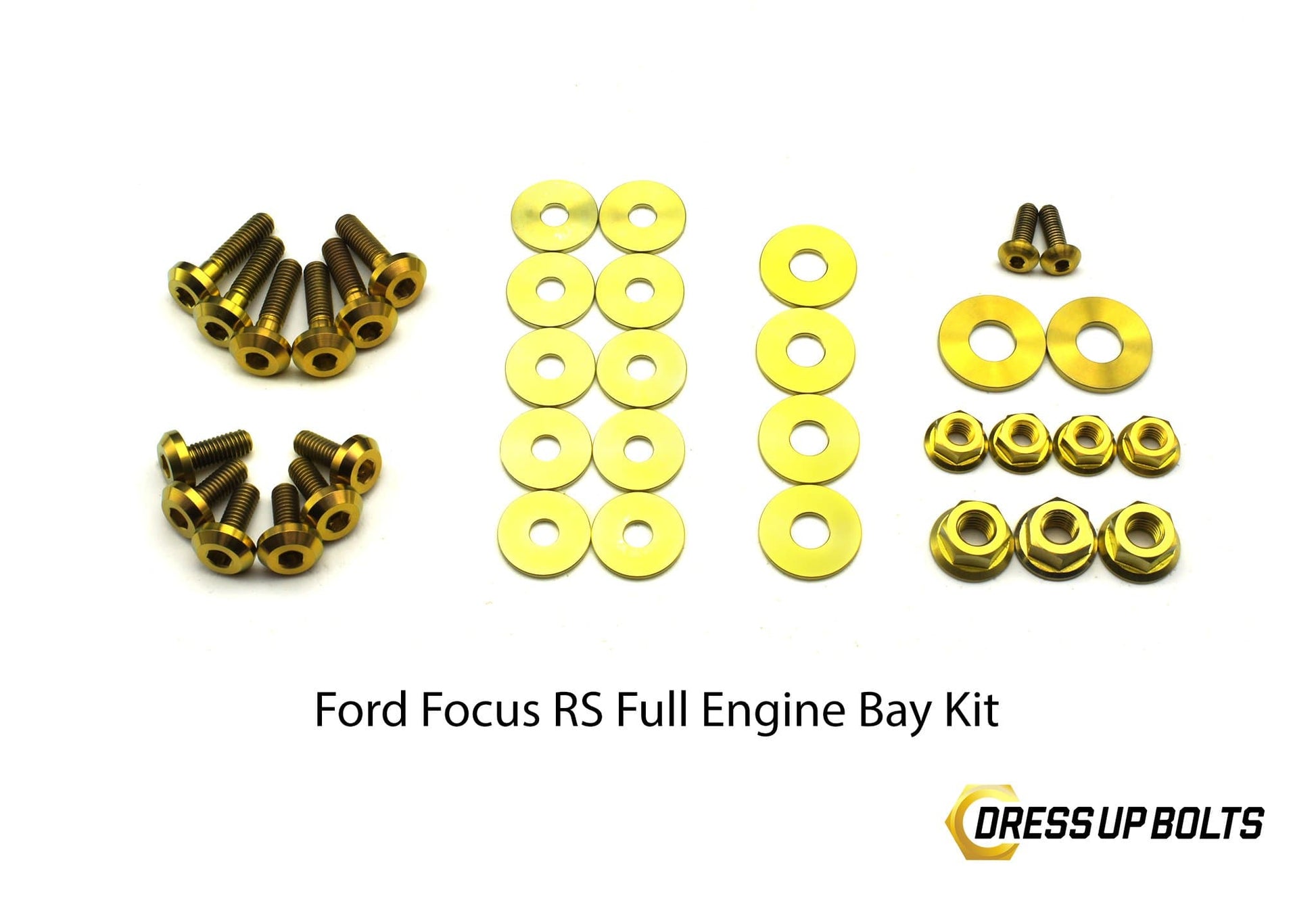 Ford Focus RS (2016-2018) Titanium Dress Up Bolt Engine Bay Kit - DressUpBolts.com