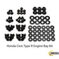 Honda Civic Type R (2017-2019) Titanium Dress Up Bolt Full Engine Bay Kit - DressUpBolts.com