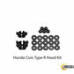 Honda Civic Type R (2017-2019) Titanium Dress Up Bolts Hood Kit - DressUpBolts.com