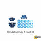 Honda Civic Type R (2017-2019) Titanium Dress Up Bolts Hood Kit - DressUpBolts.com
