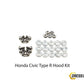 Honda Civic Type R (2017-2019) Titanium Dress Up Bolts Hood Kit - DressUpBolts.com