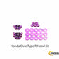 Honda Civic Type R (2017-2019) Titanium Dress Up Bolts Hood Kit - DressUpBolts.com