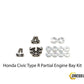 Honda Civic Type R (2017-2019) Titanium Dress Up Bolt Partial Engine Bay Kit - DressUpBolts.com