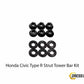 Honda Civic Type R (2017-2019) Titanium Dress Up Bolt Strut Tower Bar Kit - DressUpBolts.com