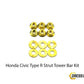 Honda Civic Type R (2017-2019) Titanium Dress Up Bolt Strut Tower Bar Kit - DressUpBolts.com
