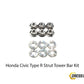 Honda Civic Type R (2017-2019) Titanium Dress Up Bolt Strut Tower Bar Kit - DressUpBolts.com