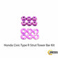 Honda Civic Type R (2017-2019) Titanium Dress Up Bolt Strut Tower Bar Kit - DressUpBolts.com