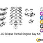 Mitsubishi 2G Eclipse (1995-1999) Titanium Dress Up Bolts Partial Engine Bay Kit - DressUpBolts.com