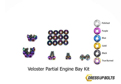 Hyundai Veloster (2012-2018) Titanium Dress Up Bolt Engine Bay Kits - DressUpBolts.com