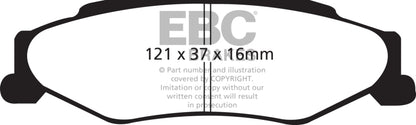 EBC 03-04 Cadillac XLR 4.6 Redstuff Rear Brake Pads - Graveyard Performance