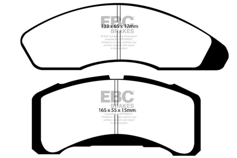 EBC 78-83 Ford Fairmont 2.3 Redstuff Front Brake Pads - Graveyard Performance