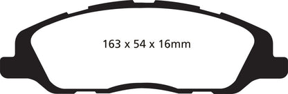 EBC 13-14 Ford Mustang 3.7 (A/T+Performance Pkg) Redstuff Front Brake Pads - Graveyard Performance