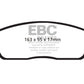 EBC 10-14 Ford Mustang 3.7 Greenstuff Front Brake Pads