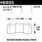 Hawk 15-17 Ford Mustang Brembo Package DTC-70 Front Brake Pads