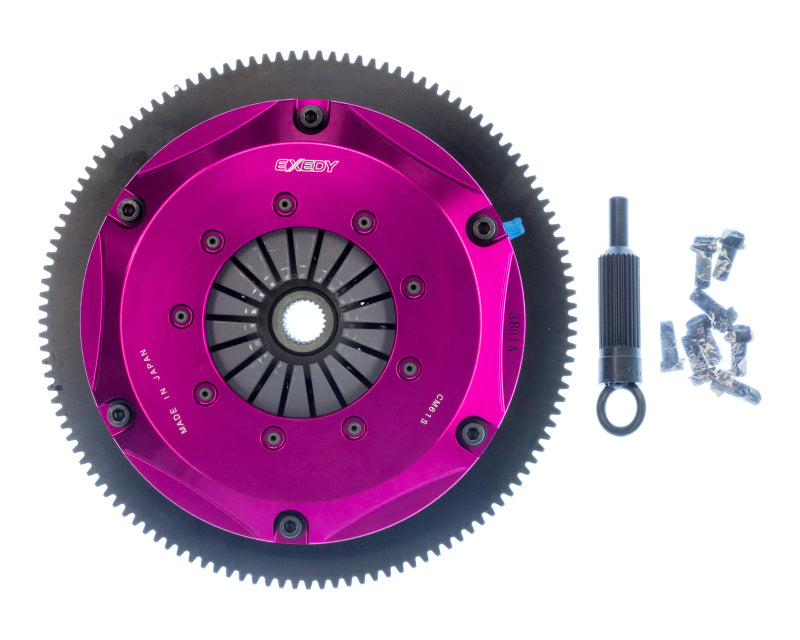 Exedy 2006-2006 Saab 9-2X Aero H4 Hyper Twin Cerametallic Clutch Sprung Center Disc Push Type Cover - Graveyard Performance