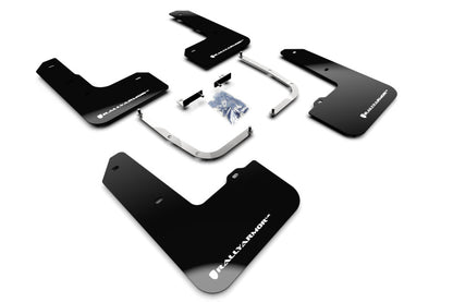 Rally Armor 19-22 Hyundai Veloster N Black UR Mud Flap w/ White Logo - Graveyard Performance