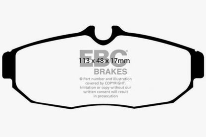 EBC 05-10 Ford Mustang 4.0 Ultimax2 Rear Brake Pads - Graveyard Performance