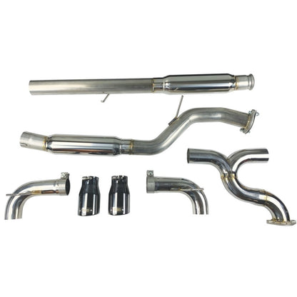 Injen 16-18 Ford Focus RS 3in Cat-Back Stainless Steel Exhaust w/ 4in Black Chrome Tips - Graveyard Performance