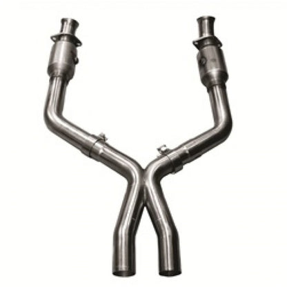 Kooks 05-10 Ford Mustang GT 2 1/2in x 2 1/2in OEM Exhaust GREEN Cat X Pipe - Graveyard Performance