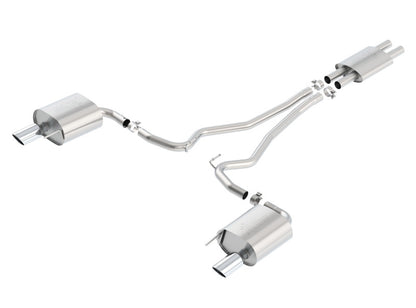 Borla ATAK Cat Back 15 Ford Mustang 3.7L V6 MT/AT 2.25in Pipe 4in Single Round Rolled Tips - Graveyard Performance