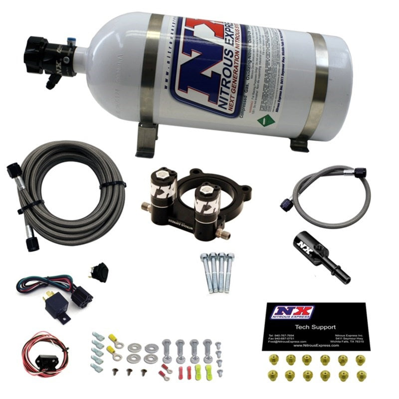 Nitrous Express Ford 2.3L Ecoboost Nitrous Plate Kit w/15lb Bottle - Graveyard Performance