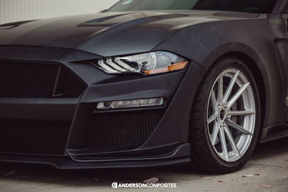 Anderson Composites 18-19 Ford Mustang Type-ST Fiberglass Front Bumper w/Lip (Req Anderson Fenders) - Graveyard Performance