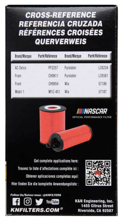 K&N 2018 Audi RS3 2.5L Cartridge Oil Filter - Graveyard Performance