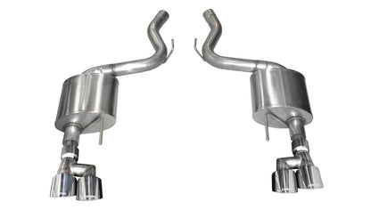 Corsa 2018-2023 Ford Mustang V8 5.0L 3in Axle-Back Dual Rear Exit w/ 4in Polished Pro-Series Tips - Graveyard Performance