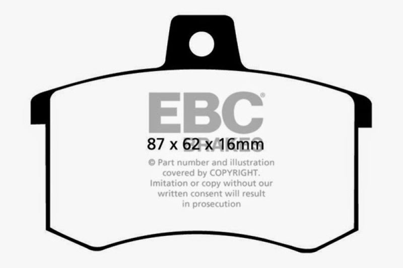 EBC 89-90 Audi 100 Quattro 2.3 Yellowstuff Rear Brake Pads - Graveyard Performance