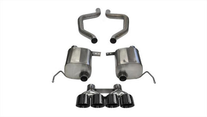 Corsa 17-19 Chevy Corvette Z06 2.75in Axle Back Exhaust Black Dual Rear Exit Quad 4.5in Tip (Sport) - Graveyard Performance