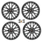 Ford Racing 15-16 Mustang GT 19X9 and 19X9.5 Wheel Set with TPMS Kit - Matte Black