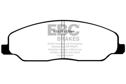 EBC 05-10 Ford Mustang 4.0 Redstuff Front Brake Pads - Graveyard Performance