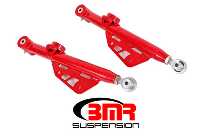 BMR 79-98 Fox Mustang Single Adj. Lower Control Arms / Rod End (Polyurethane) - Red - Graveyard Performance